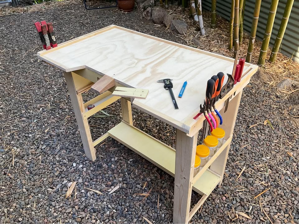 Jewellers workbench / desk, photo 2 of 4, handmade timber, Brisbane