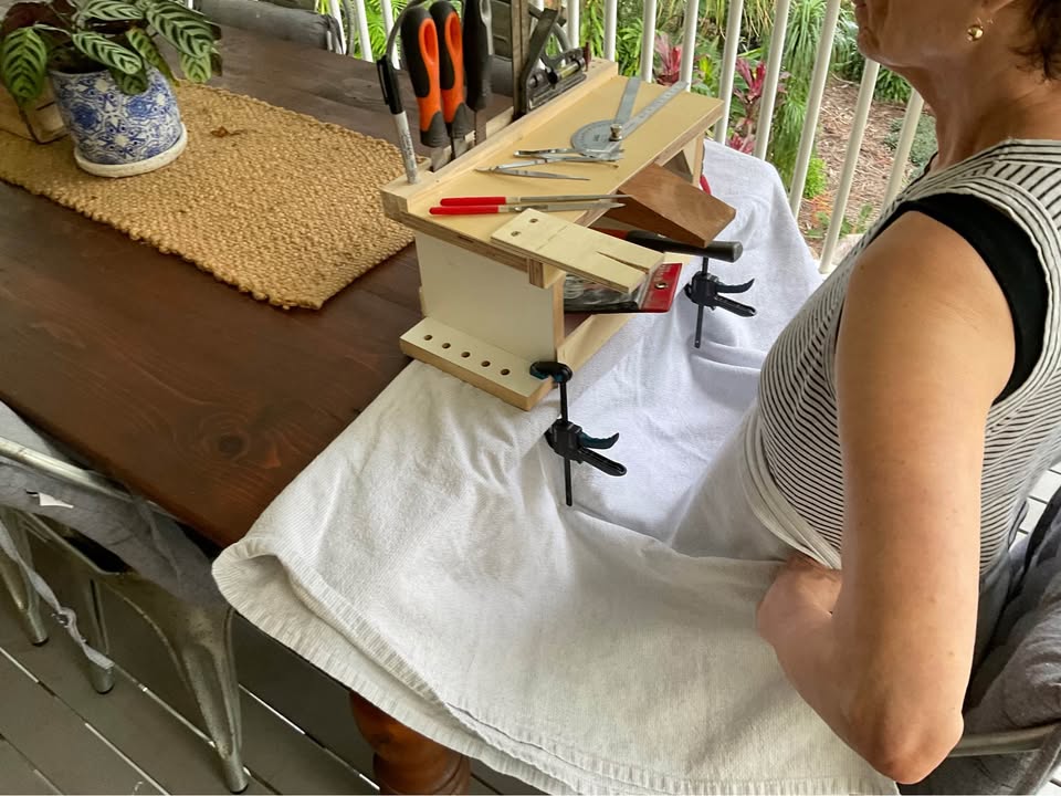 Mini jewellers bench, photo 5 of 8, handmade timber, Brisbane