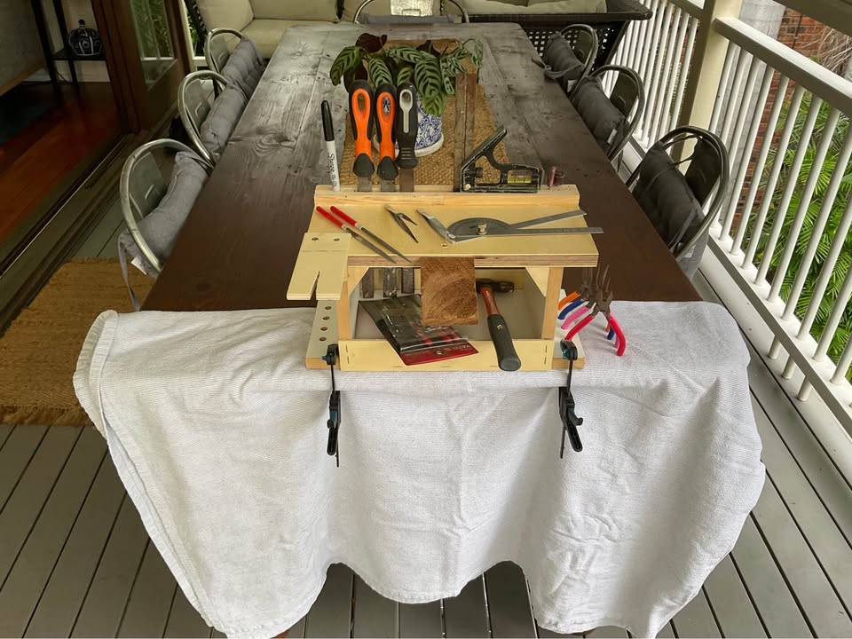 Mini jewellers bench, photo 8 of 8, handmade timber, Brisbane