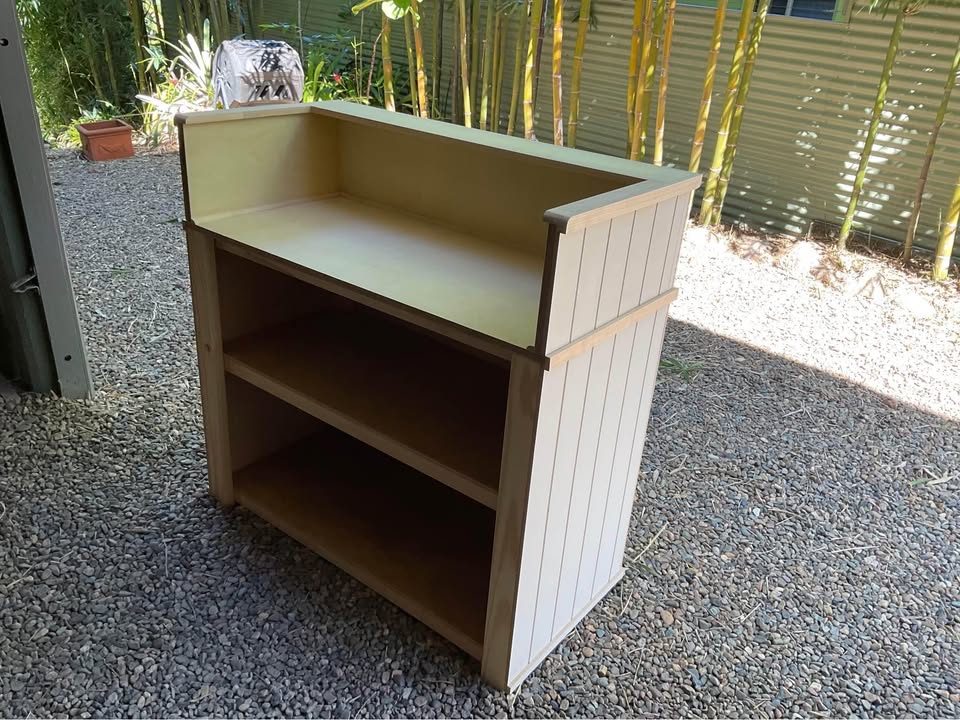Tall shop counter / reception desk / bar, photo 4 of 5, handmade timber, Brisbane