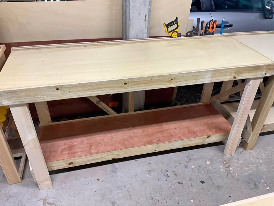 Workbench 1800mm, strong timber, carpenter built, photo 1 of 3, handmade timber, Brisbane