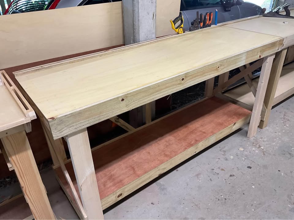 Workbench 1800mm, strong timber, carpenter built, photo 2 of 3, handmade timber, Brisbane