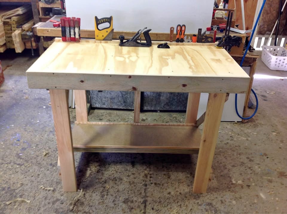 Workbench 1200mm, sturdy timber, carpenter built, handmade timber, Brisbane